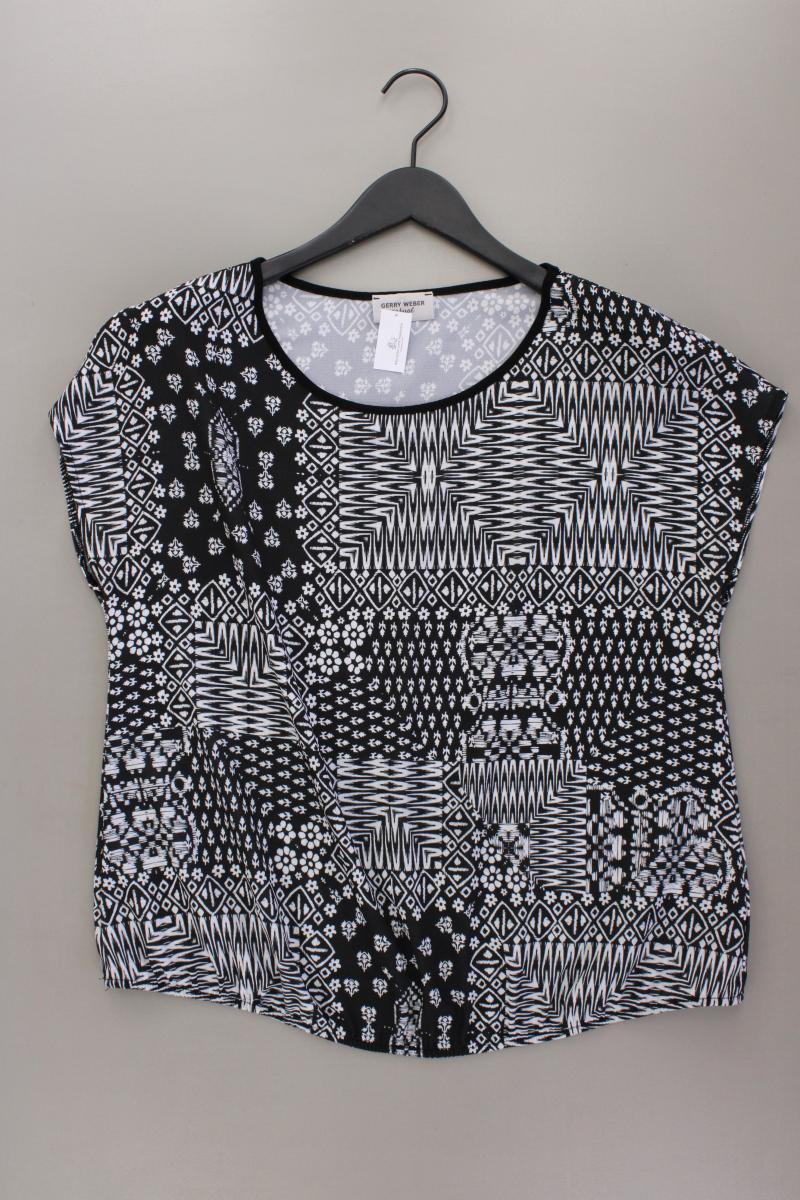 Gerry Weber Kurzarmbluse Gr. 44 schwarz aus Polyester
