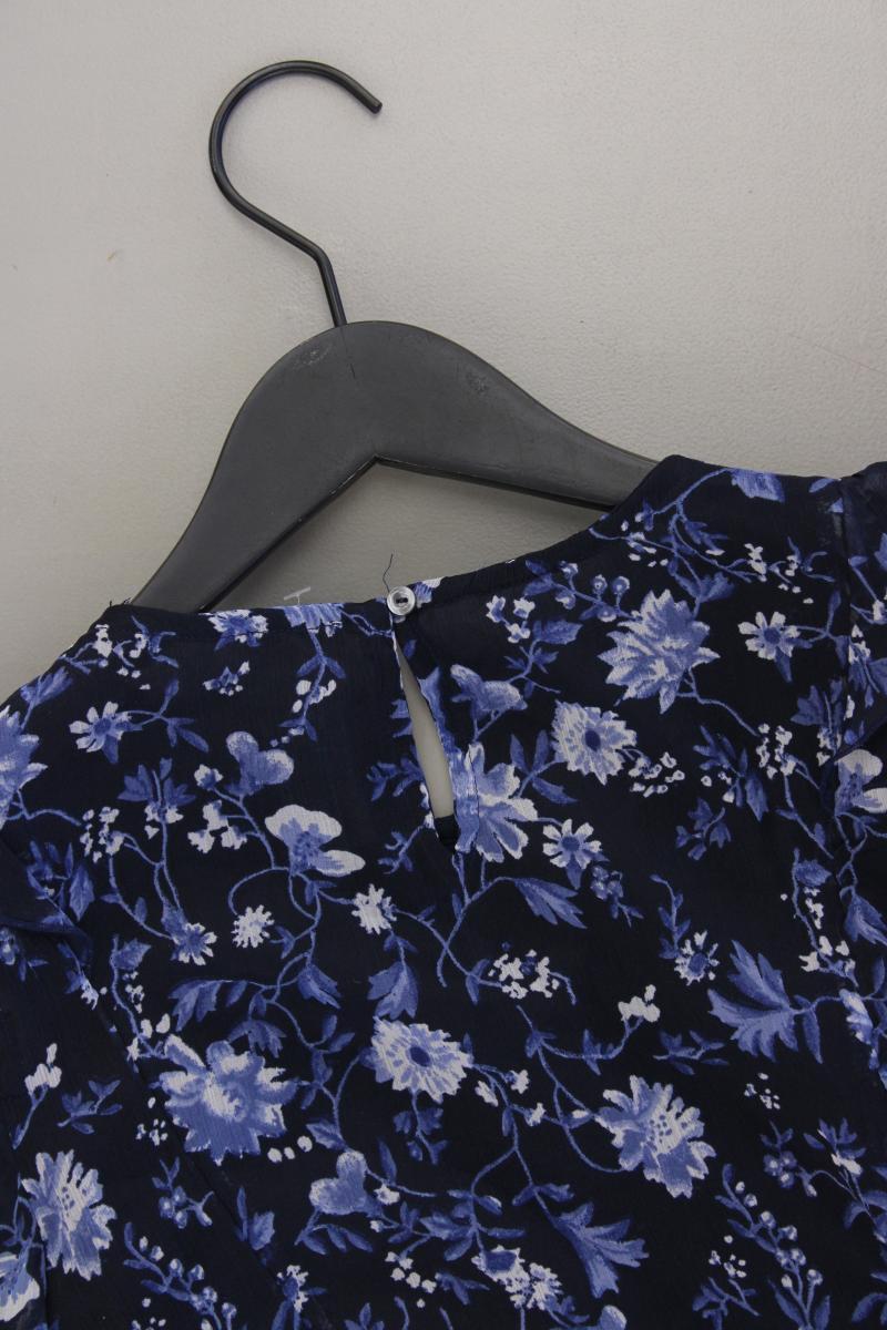 Hollister Langarmbluse Gr. M mit Blumenmuster blau aus Polyester