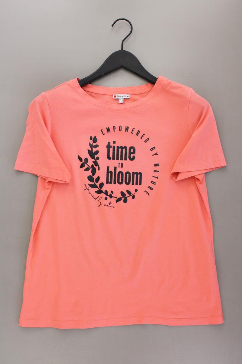 Street One Printshirt Gr. 40 Kurzarm orange aus Baumwolle