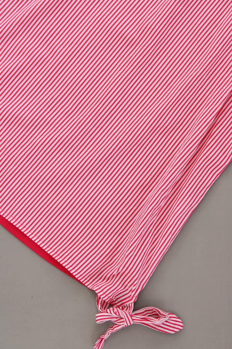 Taifun Kurzarmbluse Gr. 42 gestreift pink