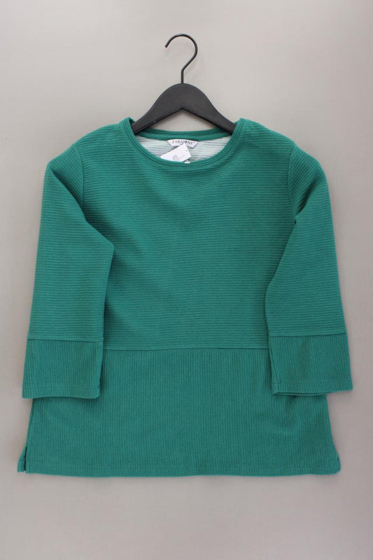 Zabaione Feinstrickpullover Gr. L grün aus Baumwolle