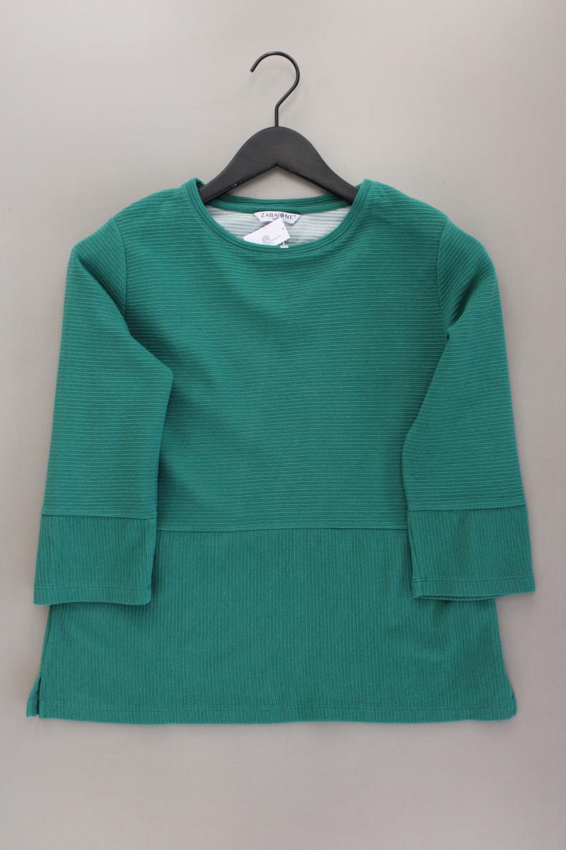 Zabaione Feinstrickpullover Gr. L grün aus Baumwolle