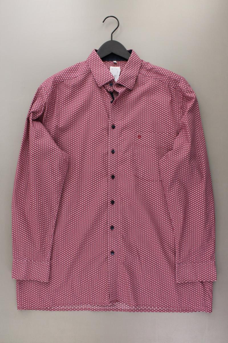 Olymp Langarmhemd für Herren Gr. Hemdgröße 44 rot aus Baumwolle