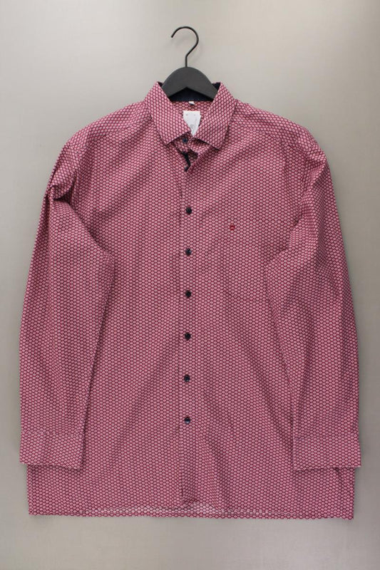 Olymp Langarmhemd für Herren Gr. Hemdgröße 44 rot aus Baumwolle