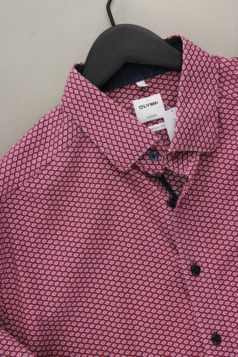 Olymp Langarmhemd für Herren Gr. Hemdgröße 44 rot aus Baumwolle
