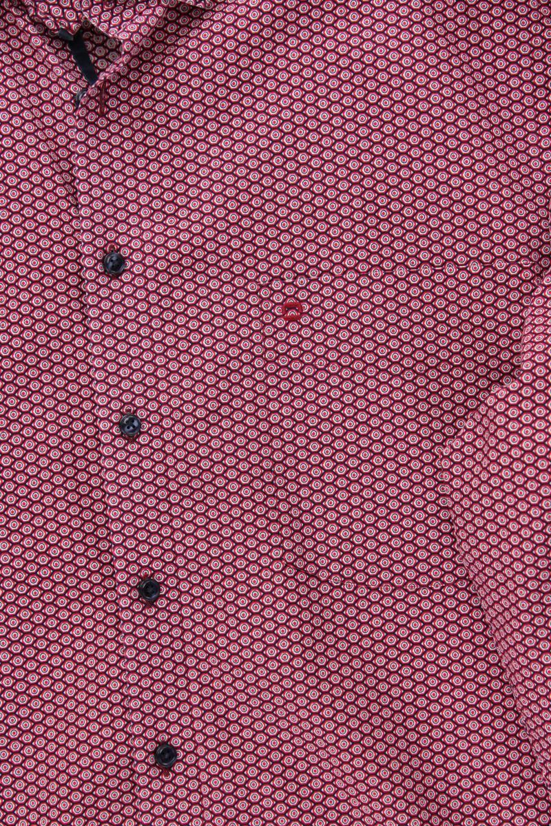 Olymp Langarmhemd für Herren Gr. Hemdgröße 44 rot aus Baumwolle