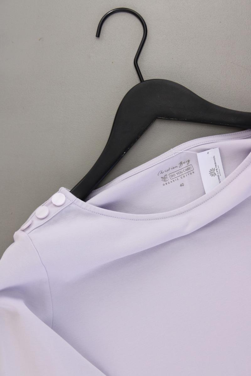 Christian Berg Classic Shirt Gr. 40 neuwertig 3/4 Ärmel lila aus Baumwolle