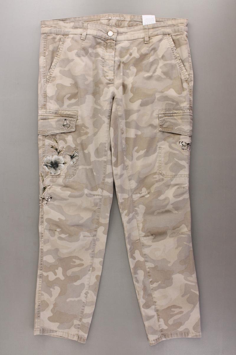 Cambio Cargohose Gr. 42 camouflage braun aus Baumwolle