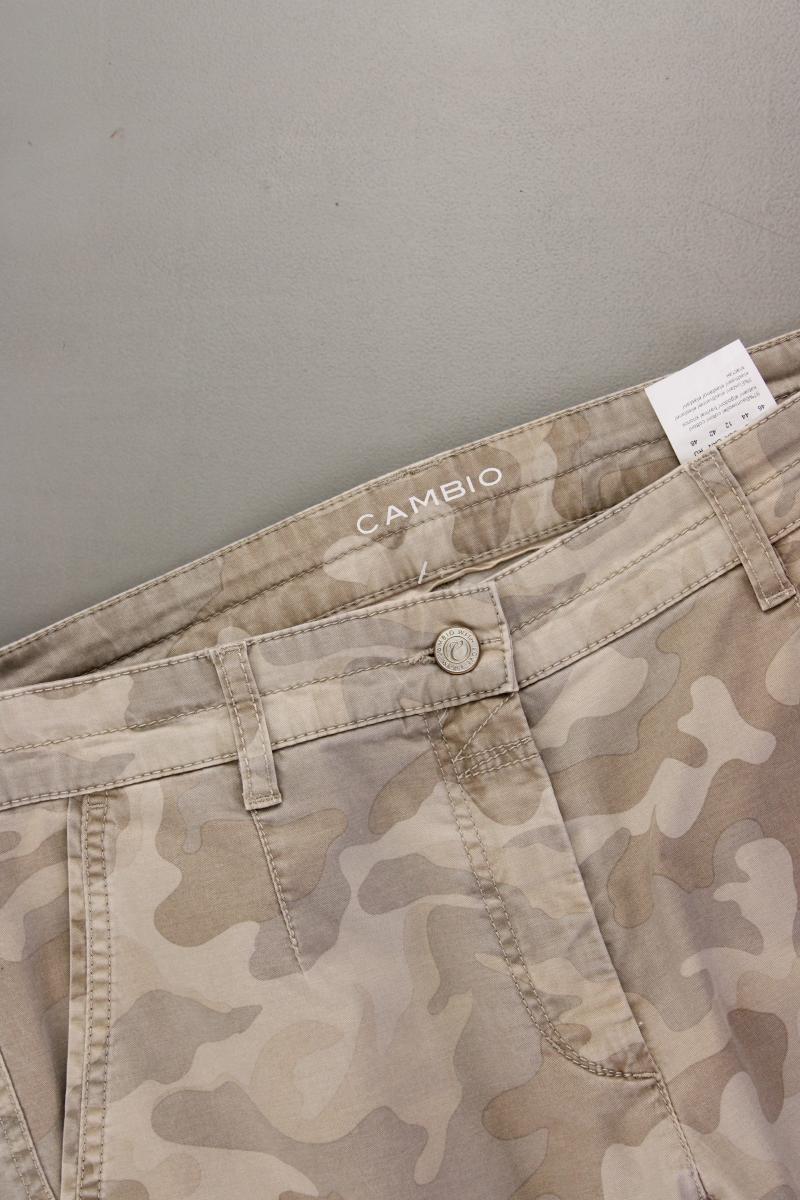 Cambio Cargohose Gr. 42 camouflage braun aus Baumwolle