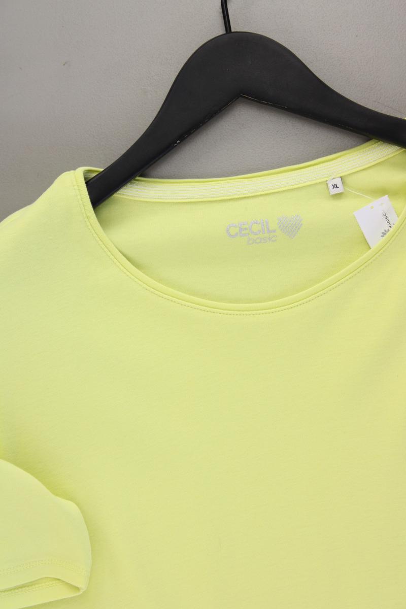 Cecil T-Shirt Gr. XL neuwertig Kurzarm gelb aus Baumwolle