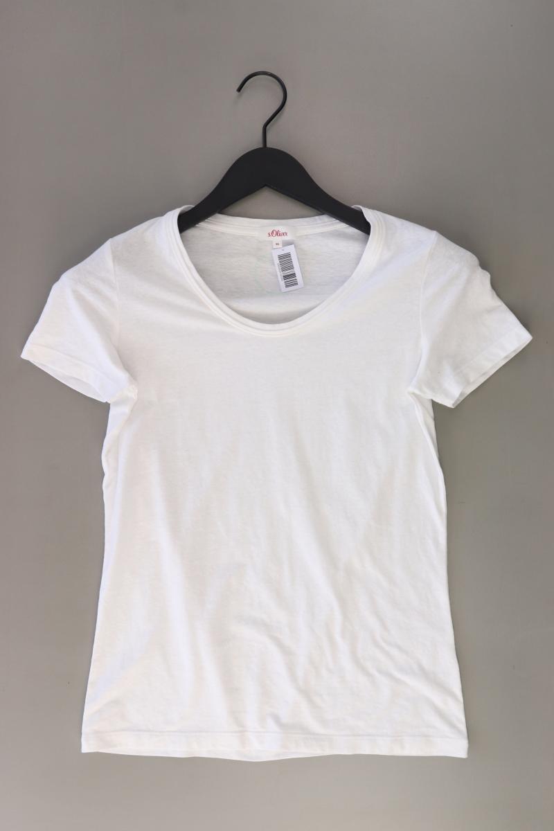 s.Oliver T-Shirt Gr. 36 Kurzarm weiß
