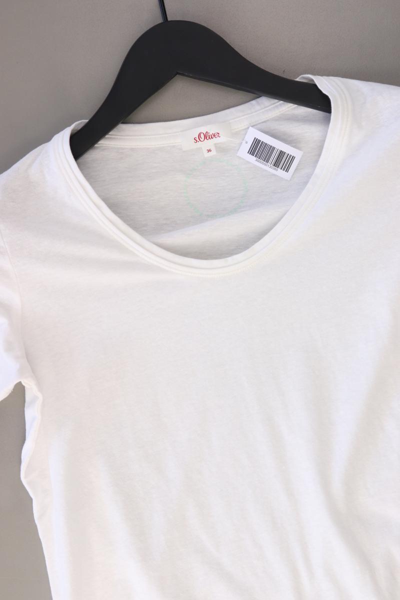 s.Oliver T-Shirt Gr. 36 Kurzarm weiß