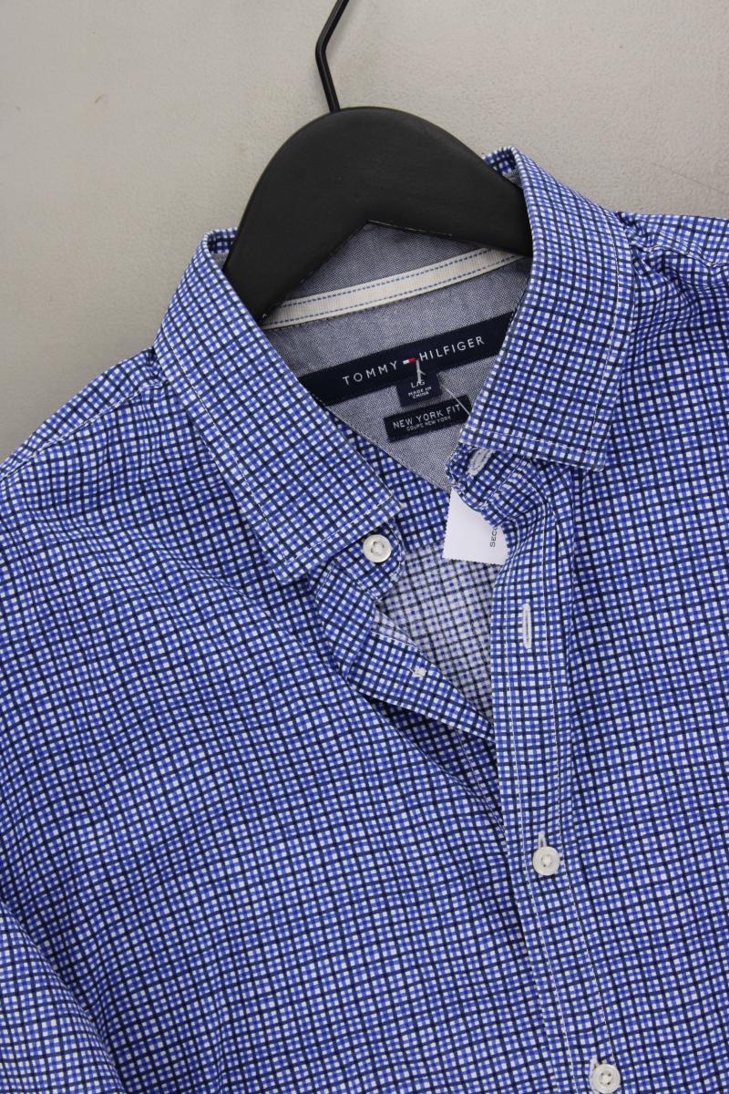 Tommy Hilfiger Langarmhemd für Herren Gr. L blau aus Baumwolle