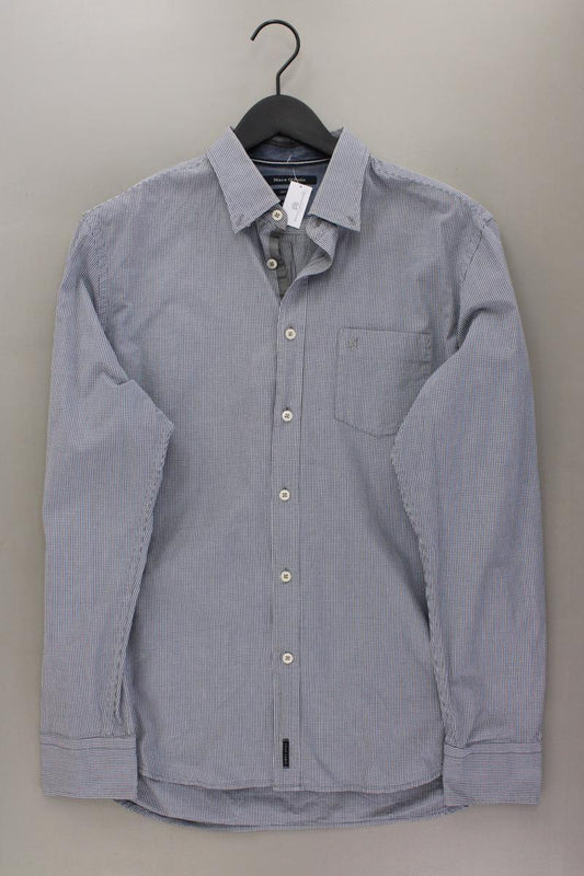 Marc O'Polo Karohemd für Herren Gr. Hemdgröße 41/42 kariert Langarm grau