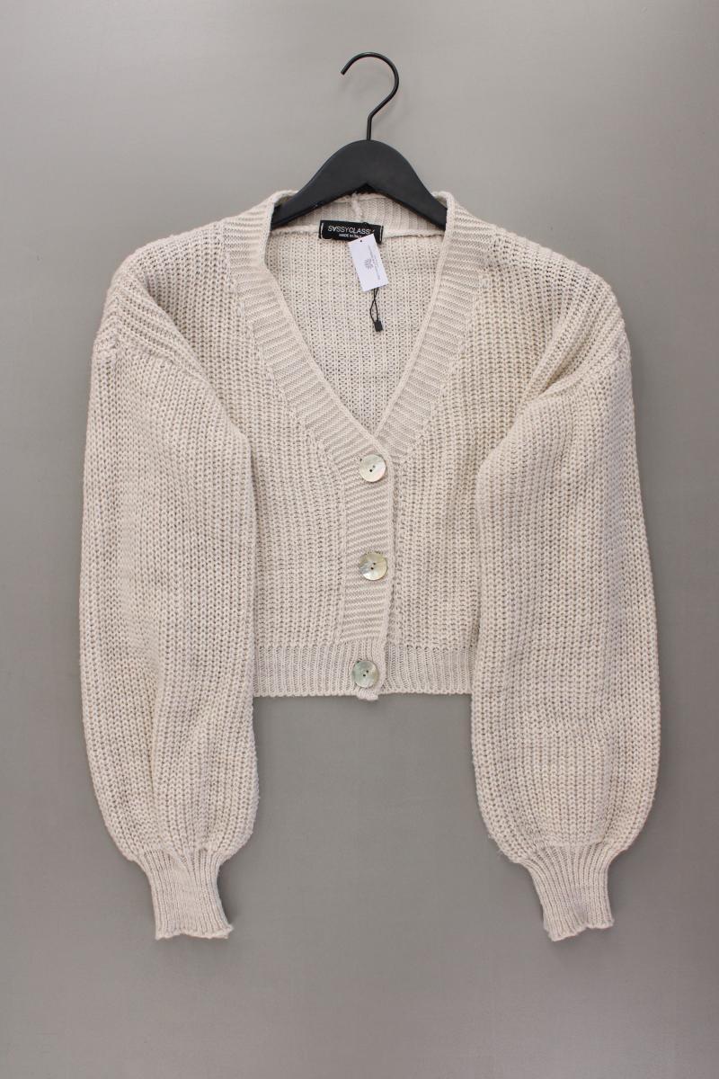 SassyClassy Strickjacke Gr. L neuwertig Langarm creme aus Polyacryl