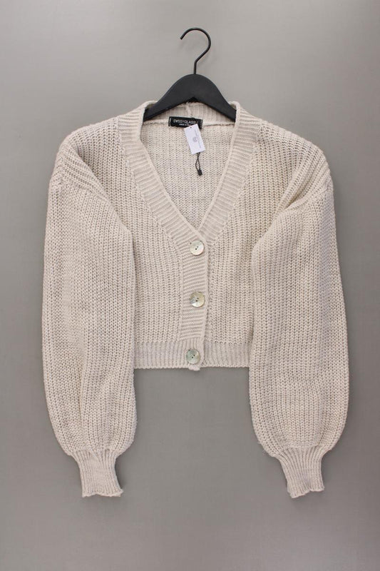 SassyClassy Strickjacke Gr. L neuwertig Langarm creme aus Polyacryl