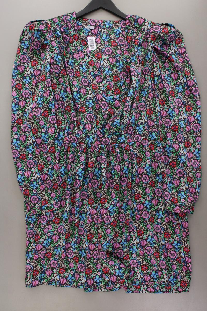 Mango Langarmkleid Gr. XXL mit Blumenmuster mehrfarbig