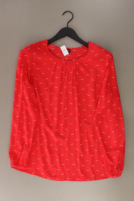 Gerry Weber Bluse mit Vogelmuster Gr. 42 neuwertig Langarm rot
