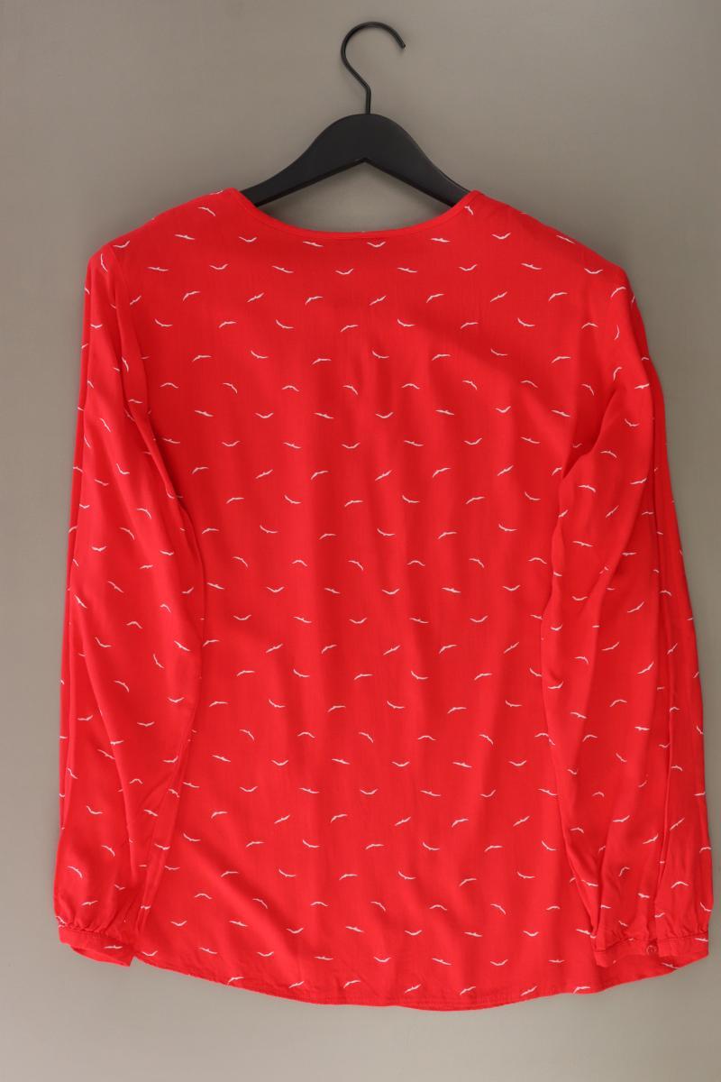 Gerry Weber Bluse mit Vogelmuster Gr. 42 neuwertig Langarm rot