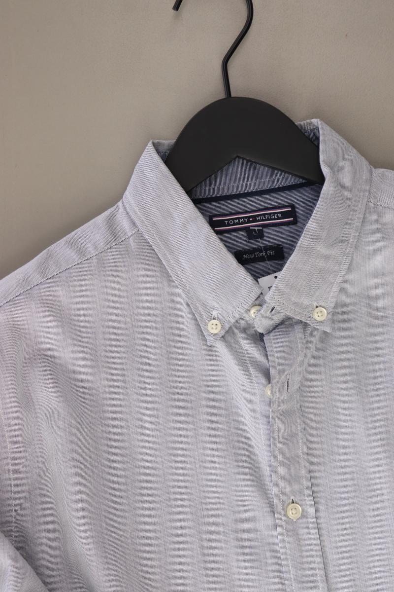 Tommy Hilfiger Langarmhemd für Herren Gr. L blau aus Baumwolle