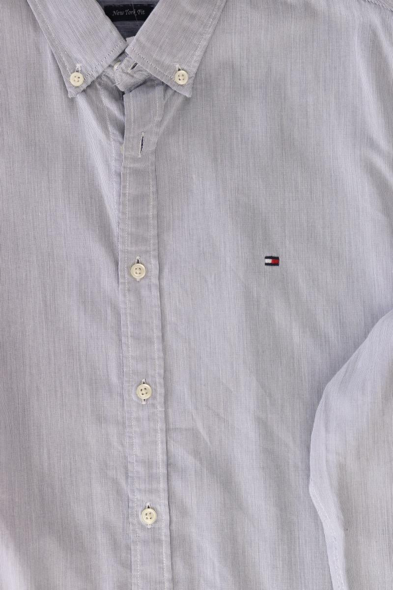 Tommy Hilfiger Langarmhemd für Herren Gr. L blau aus Baumwolle