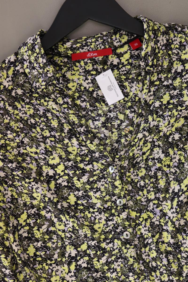 s.Oliver Langarmbluse Gr. 36 mit Blumenmuster gelb