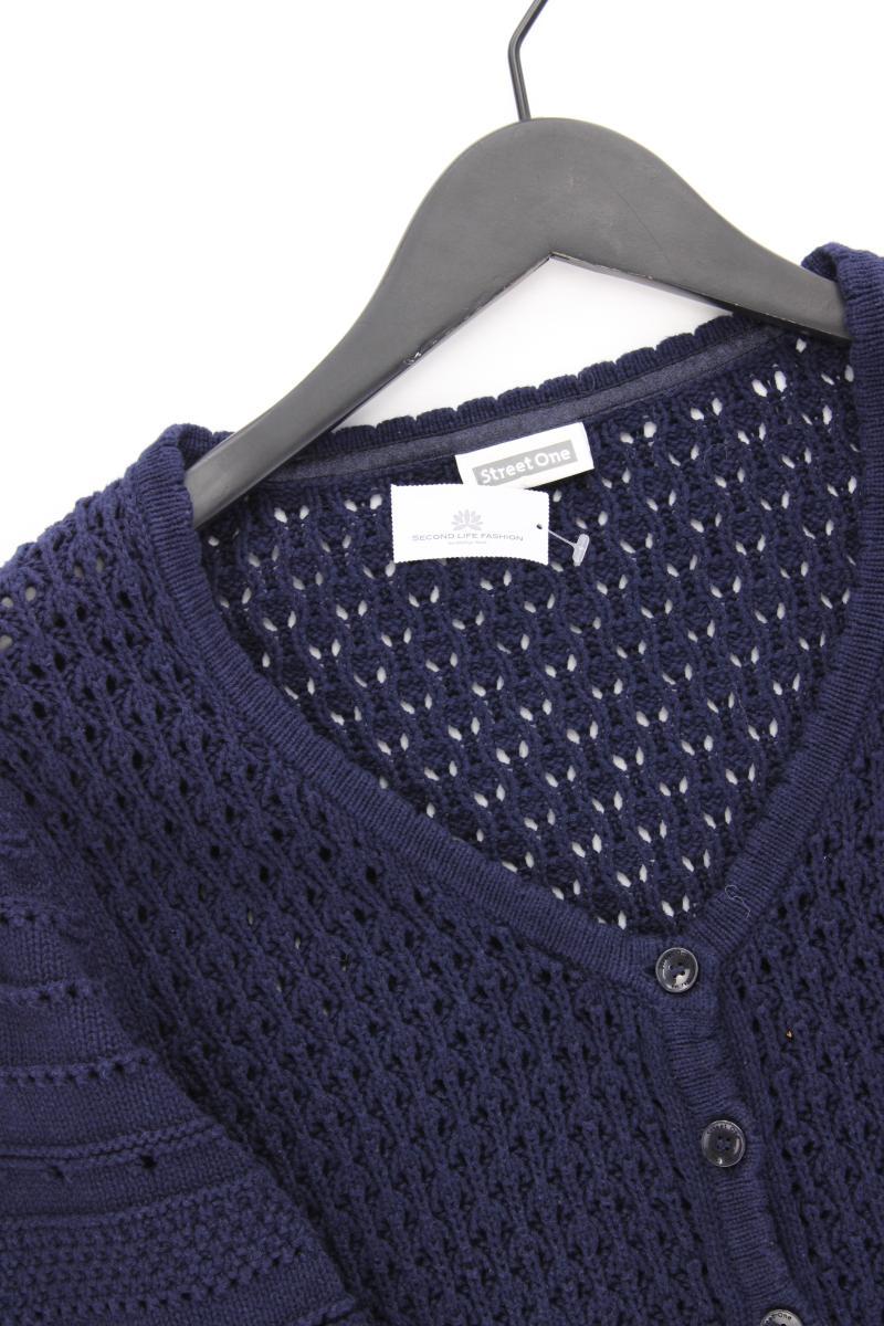 Street One Strickshirt Gr. 42 Kurzarm blau