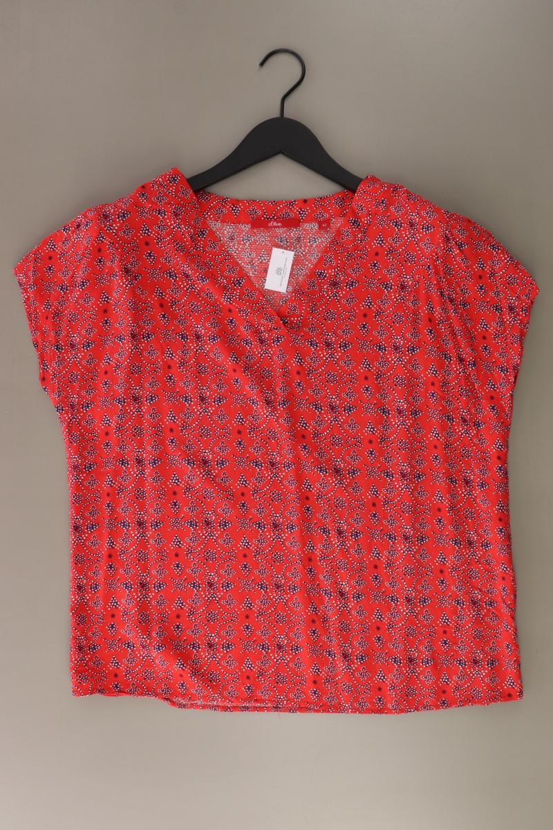 s.Oliver Kurzarmbluse Gr. 42 rot