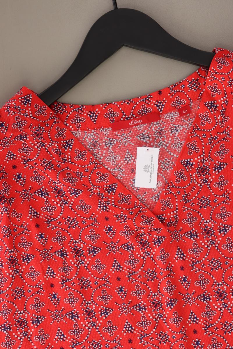 s.Oliver Kurzarmbluse Gr. 42 rot