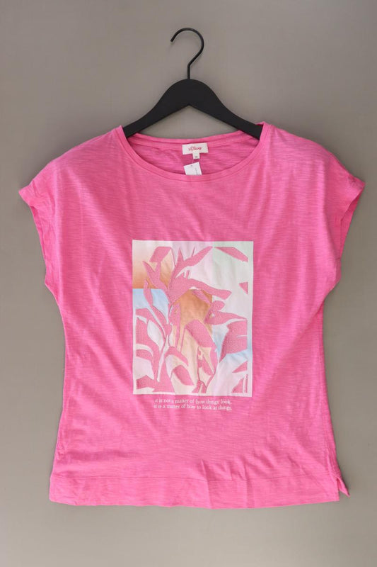 s.Oliver Printshirt Gr. 36 Kurzarm pink