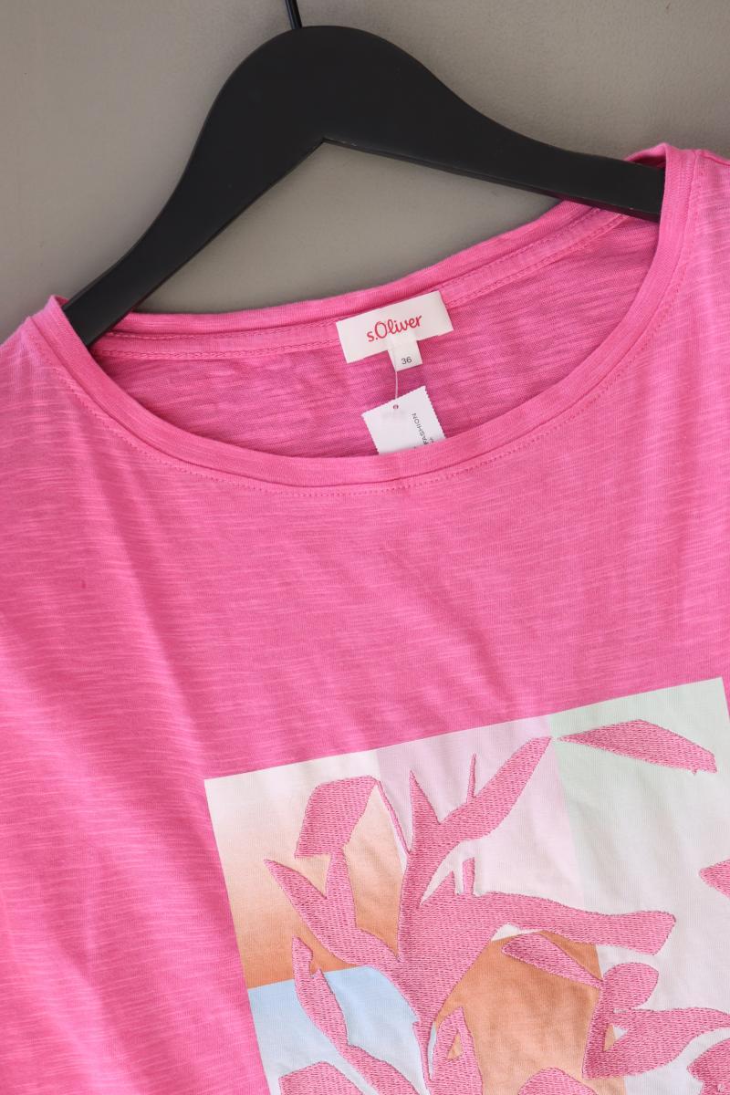 s.Oliver Printshirt Gr. 36 Kurzarm pink