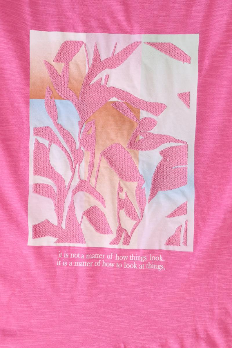 s.Oliver Printshirt Gr. 36 Kurzarm pink