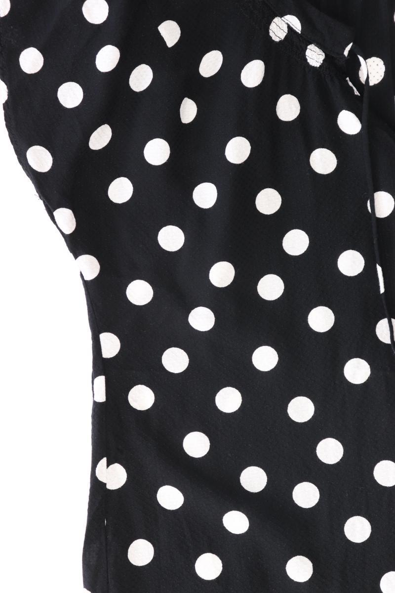s.Oliver Kurzarmbluse Gr. 36 gepunktet schwarz