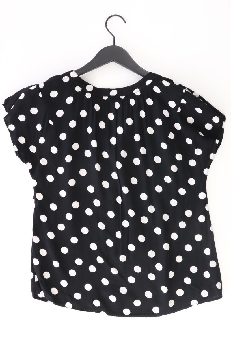s.Oliver Kurzarmbluse Gr. 36 gepunktet schwarz