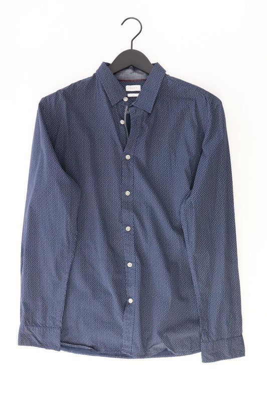 Esprit Langarmhemd für Herren Gr. L blau aus Baumwolle