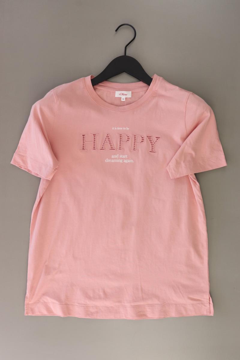 s.Oliver T-Shirt Gr. 36 Kurzarm rosa aus Baumwolle