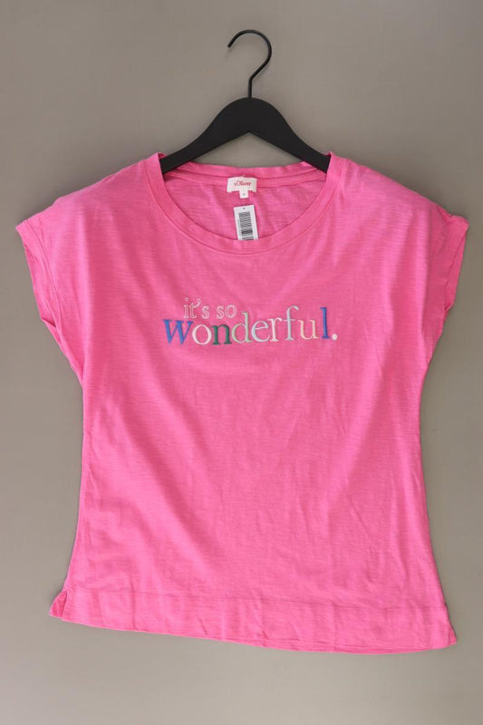 s.Oliver Printshirt Gr. 36 Kurzarm pink