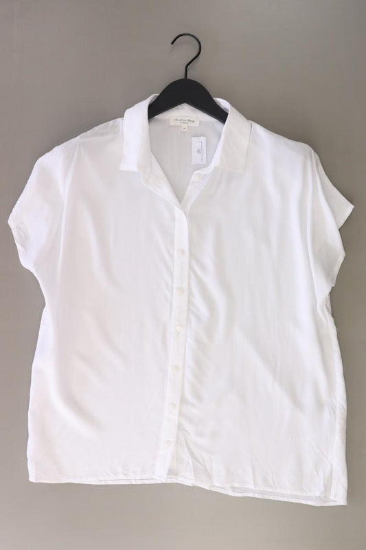 Christian Berg Kurzarmbluse Gr. 40 neuwertig weiß aus Viskose