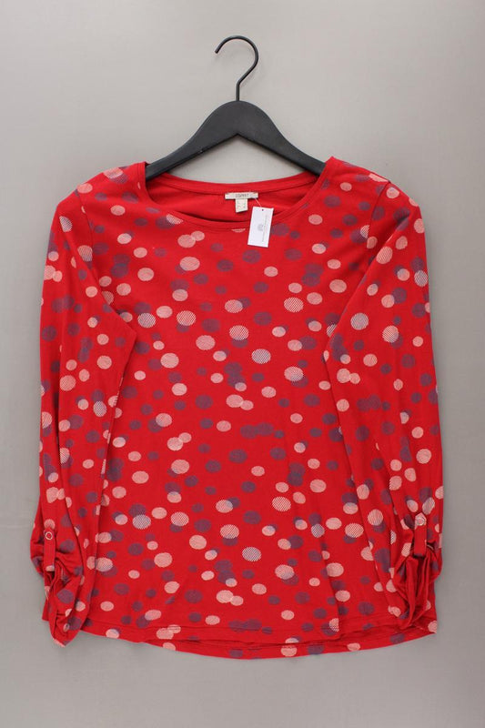 Esprit Longsleeve-Shirt Gr. L gepunktet Langarm rot aus Baumwolle