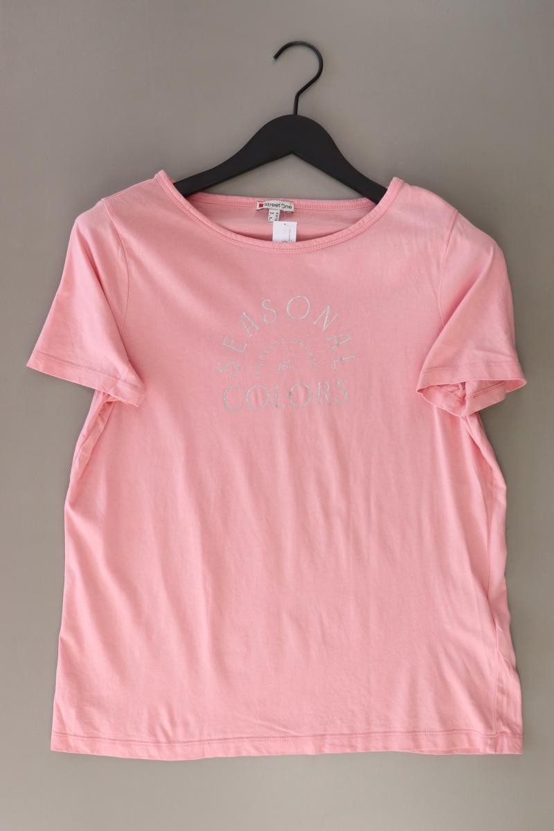 Street One T-Shirt Gr. 38 Kurzarm rosa aus Baumwolle