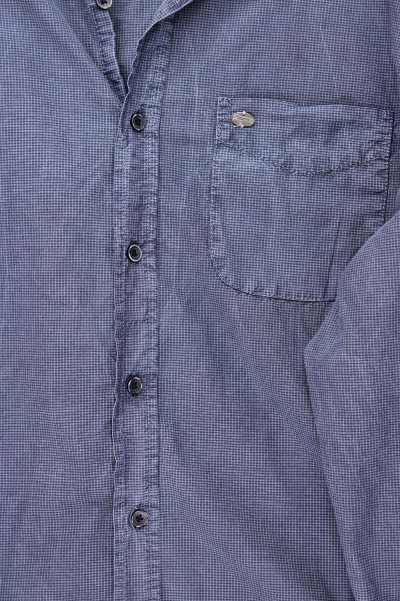 Engbers Langarmhemd Gr. 4XL für Herren Gr. XXXL blau aus Baumwolle