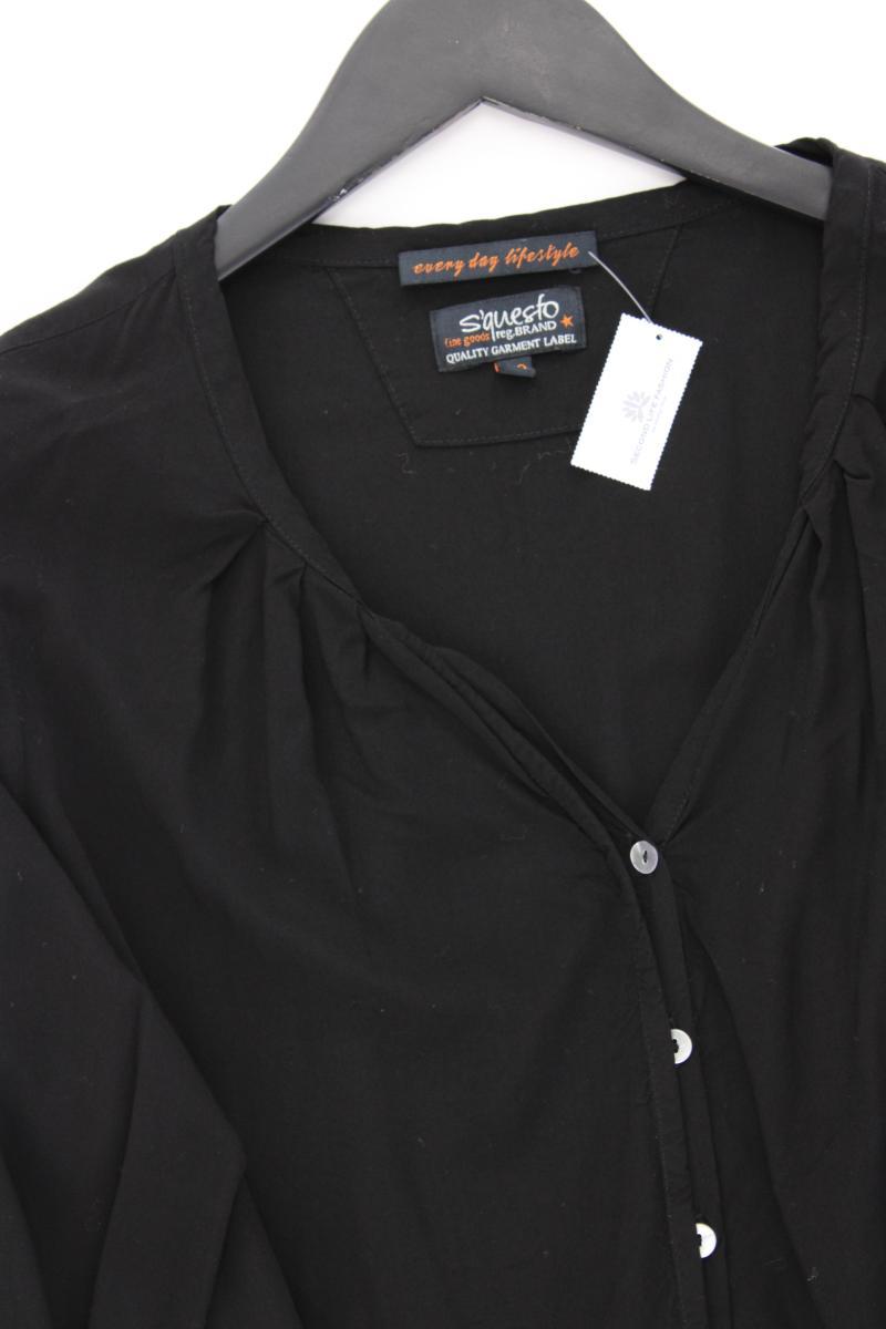 s'questo Langarmbluse Gr. 40 schwarz aus Viskose