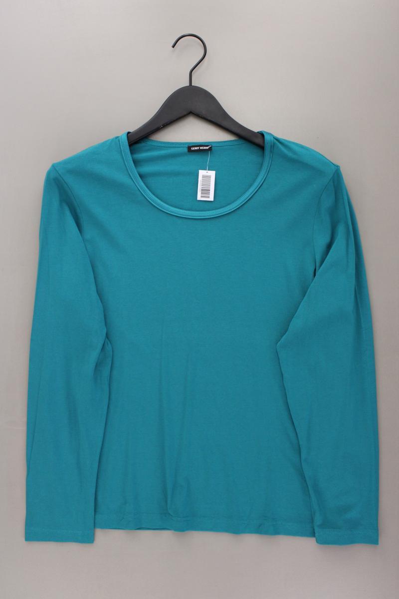 Gerry Weber Longsleeve-Shirt Gr. 44 neuwertig Langarm blau aus Viskose