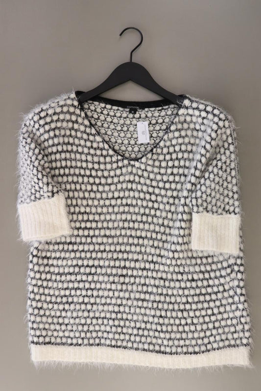 comma, Grobstrickpullover Gr. 38 grau aus Polyamid