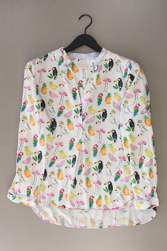 Milano Italy Bluse mit tropischem Muster Gr. 38 Langarm mehrfarbig