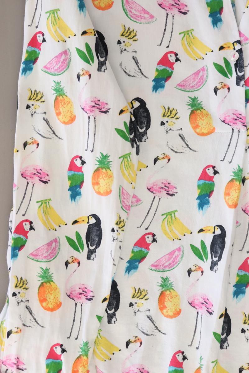 Milano Italy Bluse mit tropischem Muster Gr. 38 Langarm mehrfarbig