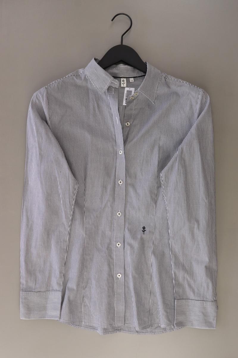 Seidensticker Langarmbluse Gr. 38 gestreift grau aus Baumwolle