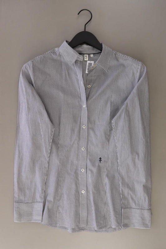 Seidensticker Langarmbluse Gr. 38 gestreift grau aus Baumwolle