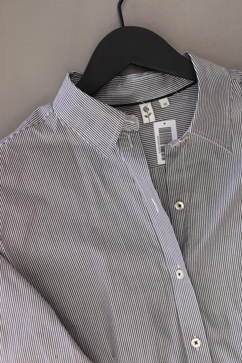 Seidensticker Langarmbluse Gr. 38 gestreift grau aus Baumwolle