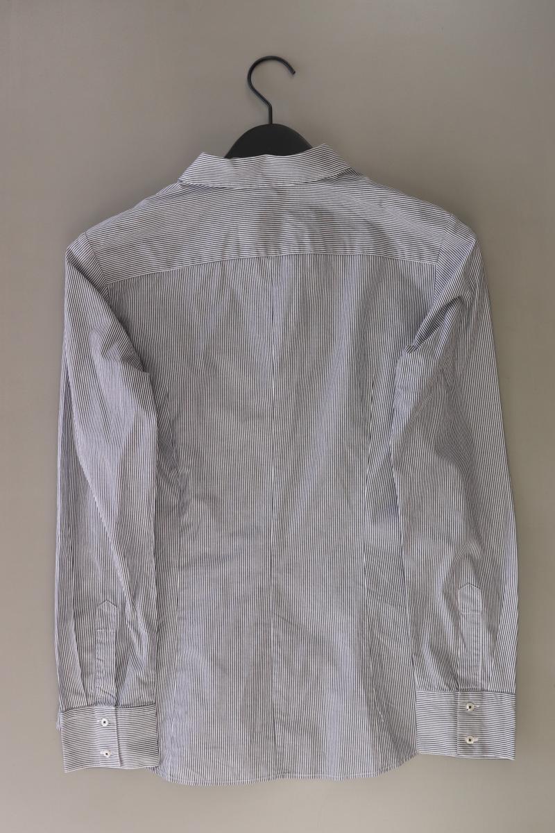 Seidensticker Langarmbluse Gr. 38 gestreift grau aus Baumwolle